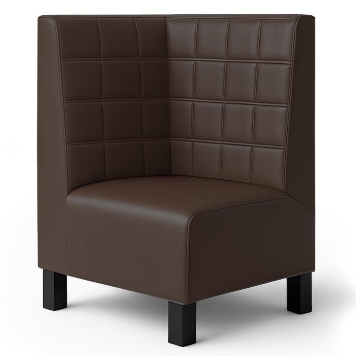 Meyer F | Ławka narożna gastronomiczna | Szer.:wys. 64 x 90 cm | Brązowy | Bloki | Skóra