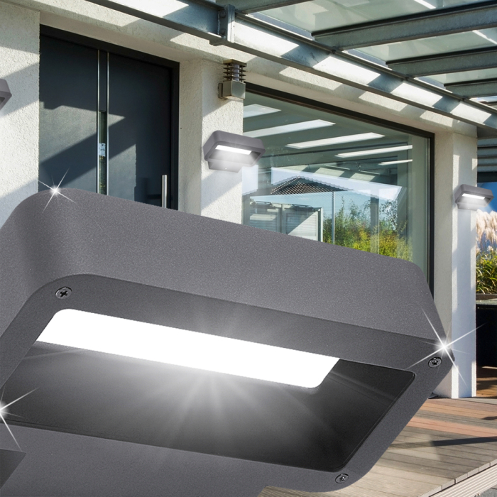 Applique ESTERNO Ø210mm | LED | Moderno | Antracite | Alluminio