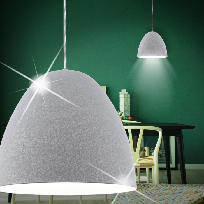 Lampe à suspension en béton Ø275mm | Moderne | Gris | Alu