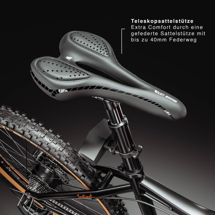 PHANTOM INSTINCT X | Sähkömaastopyörä | 29" | 100km | 10.5Ah | 380Wh | Musta PHANTOM INSTINCT X | Sähkömaastopyörä | 29" | 100km | 10.5Ah | 380Wh | Musta