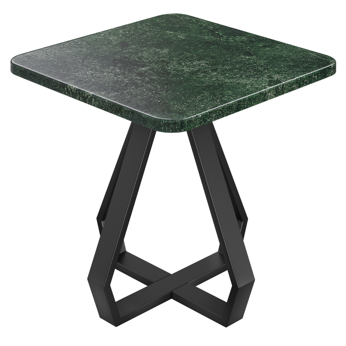 AD | Bistro Table | W: 60 x 60 cm | H: 74 cm | Marble | Green | Frame: Black
