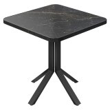 AE | Bistro-bord | B: T 60 x 60 cm | H 74 cm | Marmor | Svart | Understell: Svart