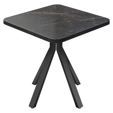 AEB | Bistro Table | W: 60 x 60 cm | H: 74 cm | Marble | Black | Frame: Black