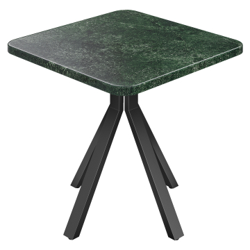 AEB | Bistro-pöytä | B: 70 x 70 cm | K: 74 cm | Marmori | Vihreä | Runko: Musta