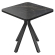 AEB | Bistro Tisch | B:T 70 x 70 cm | H 74 cm | Marmor | Schwarz | Gestell: Schwarz