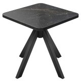 AO | Bistro Tisch | B:T 60 x 60 cm | H 74 cm | Marmor | Schwarz | Gestell: Schwarz