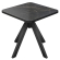 AO | Table de bistro | L:P 70 x 70 cm | H 74 cm | Marbre | Noir | Pied: Noir
