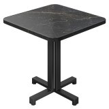 APA | Bistro Tisch | B:T 60 x 60 cm | H 74 cm | Marmor | Schwarz | Gestell: Schwarz