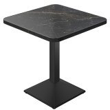 APL | Bistrobord | B: 70 x 70 cm | H: 78 cm | Marmor | Svart | Understell: Svart
