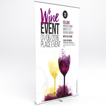 AlaBama | Roll Up Banner | Aluminium silver | 85x200cm | Classic++