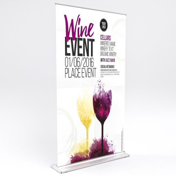 AlaBama | Roll Up Banner | Aluminium silver | 85x200cm | Premium+