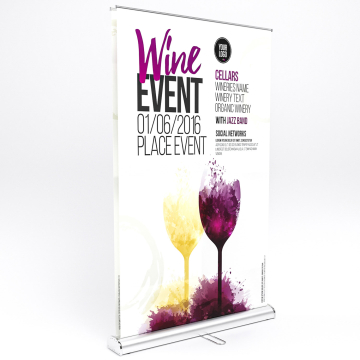 AlaBama | Roll Up Banner | Aluminium silver | 85x200cm | Double-sided | Classic