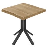 AMIRA | Bistrobord | B: 70 x 70 | H 76 cm | Ek | Stomme: Svart