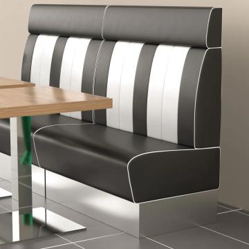 AMERICAN 3 | Sofa para diner | Ancho:Alto 100 x 128 cm | Rayas | Negro | Piel