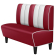 AMERICAN 1 | Dinerbank | B:H 120 x 103 cm | Gestreift | Rot | Leder