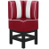 AMERICAN 1 | Banquette d'angle de dîner | L:H 64 x 133 cm | Rayé | Rouge | Cuir