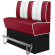 AMERICAN 2 | Diner Hochbank | B:H 160 x 133 cm | Gestreift | Rot | Leder