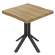 AMIRA | Bistrobord | B: 70 x 70 | H 76 cm | Ek | Stomme: Svart