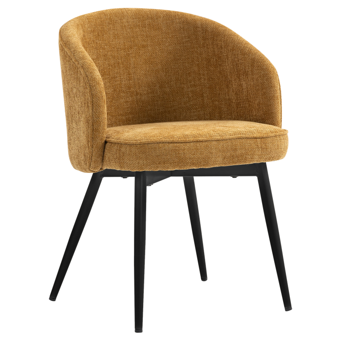 Antonella | Hotel Sedia | Miele Marrone | Tessuto/Textile