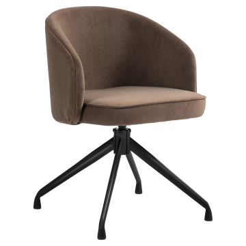 Antonella | Hotel Chair | Brown | Velvet | Swivel Base