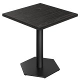 AURELIA AG | Bistrobord | B: 70 x 70 cm | H 76 cm | Svart | Ram: Svart