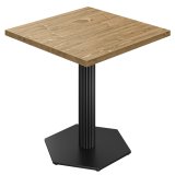 AURELIA AGT | Bistro Tisch | B:T 60 x 60 cm | H 76 cm | Eiche | Gestell: Schwarz