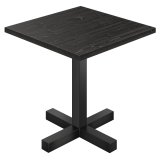AURELIA CAT | Tavolo Bistro | L: 70 x 70 cm | H: 76 cm | Nero | Struttura: Nero | Colonna: 8 x 8 cm