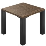 AURELIA MDR4 | Bistrobord | B: 80 x 80 cm | H: 76 cm | Valnöt | Underrede: Svart | Stolpe: 8 x 8 cm