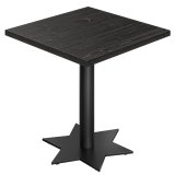 AURELIA SR | Bistrobord | B: 70 x 70 cm | H 76 cm | Svart | Ram: Svart