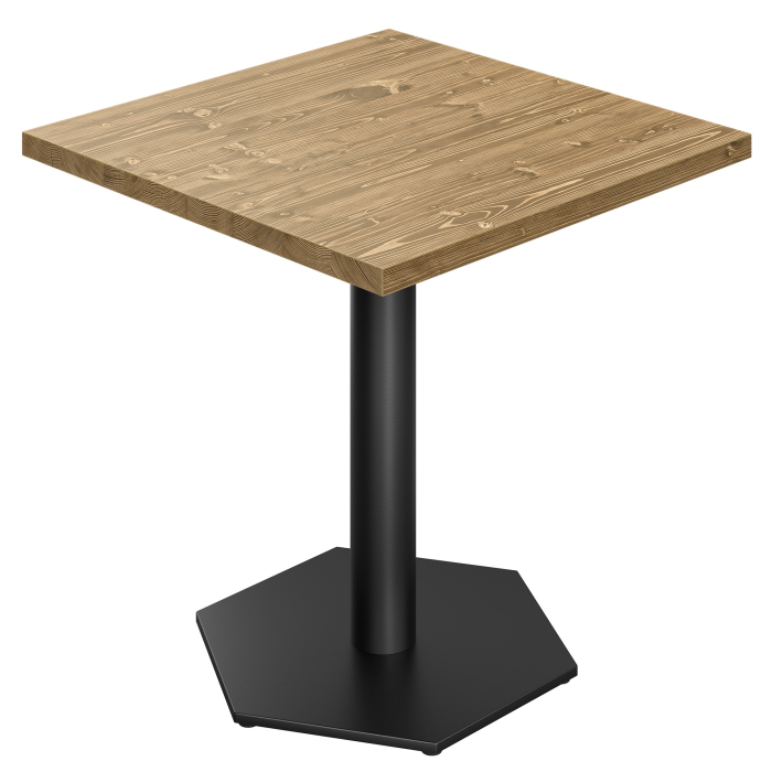 AURELIA AG | Bistrobord | B: 70 x 70 cm | H 76 cm | Ek | Ram: Svart