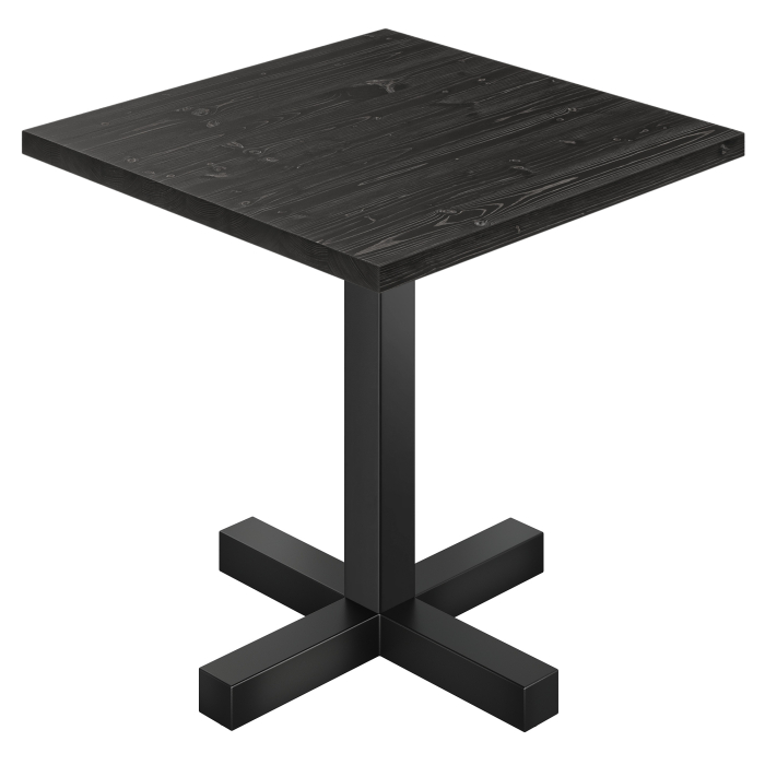 AURELIA CAT | Tavolo Bistro | L: 60 x 60 cm | H: 76 cm | Nero | Struttura: Nero | Sedia: 8 x 8 cm