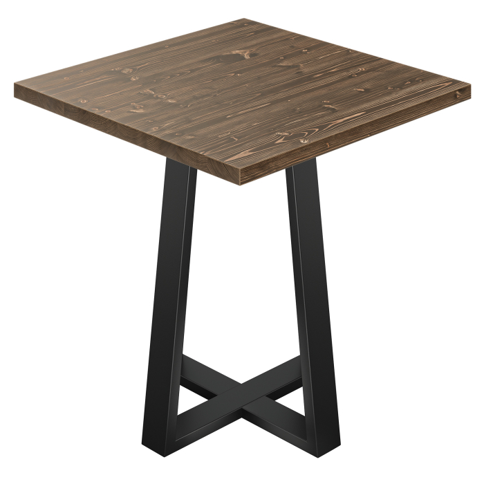 AURELIA CO | Mesa de bistró | Ancho: 80 x 80 cm | Altura: 76 cm | Nuez | Marco: Negro