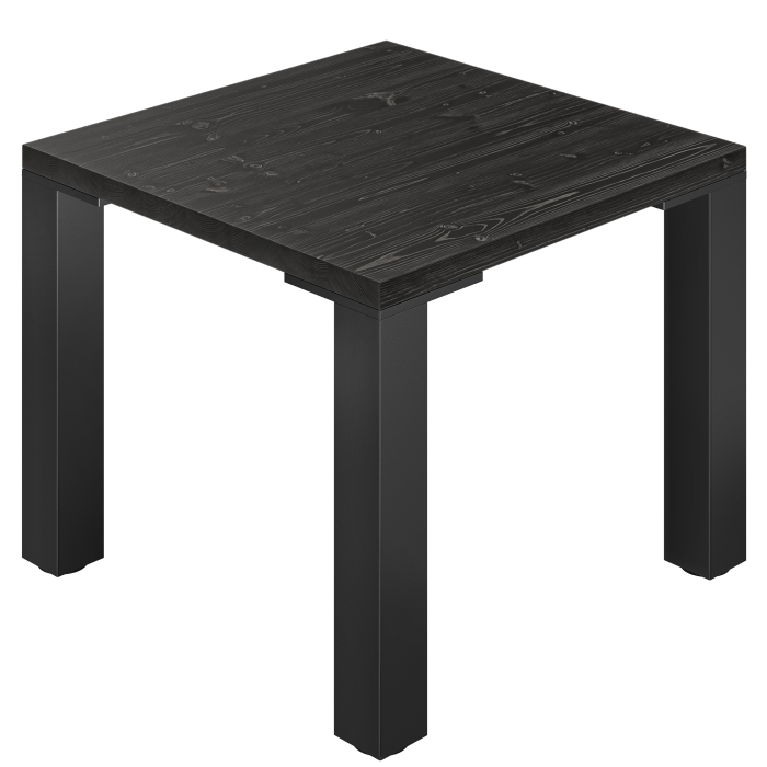 AURELIA MDR4 | Bistropöytä | L:S 60 x 60 cm | K 76 cm | Musta | Runko: Musta | Pylväs: 6 x 6 cm