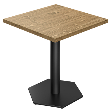 AURELIA AG | Bistrobord | B: 80 x 80 cm | H 76 cm | Ek | Ram: Svart