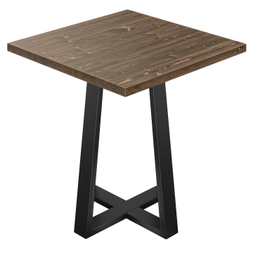 AURELIA CO | Tavolo Bistro | L: 80 x 80 cm | A 76 cm | Noce | Struttura: Nero