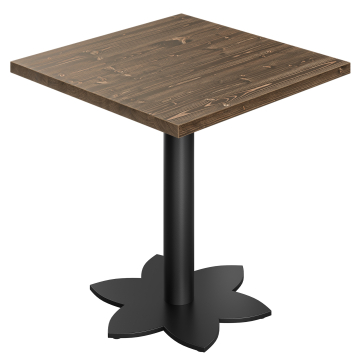AURELIA LO | Tavolo Bistro | L: 70 x 70 cm | H: 76 cm | Noce | Struttura: Nero