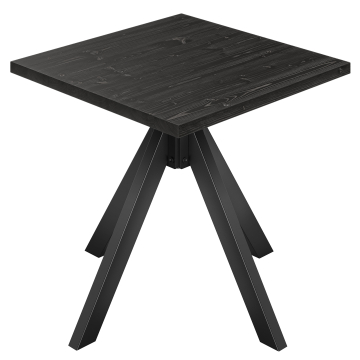 AURELIA OS | Bistro-pöytä | P: 80 x 80 cm | K: 76 cm | Musta | Jalka: Musta