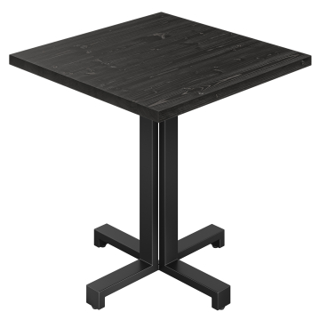 AURELIA PLO | Bistro-pöytä | Koko: 60 x 60 cm | Korkeus: 76 cm | Musta | Kisko: Musta