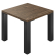 AURELIA MDR4 | Bistrobord | B: 80 x 80 cm | H: 76 cm | Valnöt | Underrede: Svart | Stolpe: 8 x 8 cm