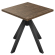 AURELIA OS | Bistro-pöytä | K: 80 x 80 cm | K: 76 cm | Macassar | Jalusta: Musta