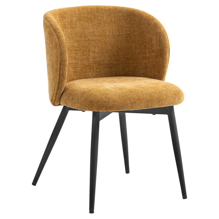 Ava | Hotellstol | Honungsbrun | Tyg/Textil