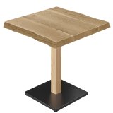AYLA | Bistrotafel | B: 70 x 70 | H: 75 cm | Eik | Frame: Eik/Zwart