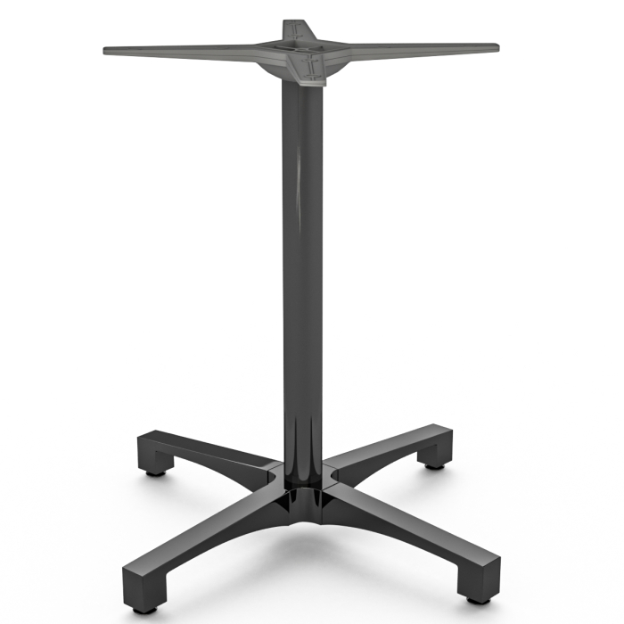 BENICIO | Lounge Height Table Base | 4 Foot | Foot: Ø 69 cm | Column: 6 x 50 cm | Black