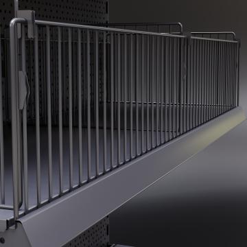 BROOKLYN | Tego frontrooster voor winkelrek | H17xL100cm | Antraciet