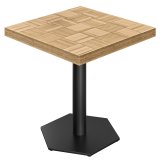 CA | Bistro Table | L: 80 x 80 cm | H: 78 cm | Oak | Frame: Black