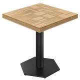 CAT | Bistro Table | W: 70 x 70 cm | H: 78 cm | Oak | Frame: Black