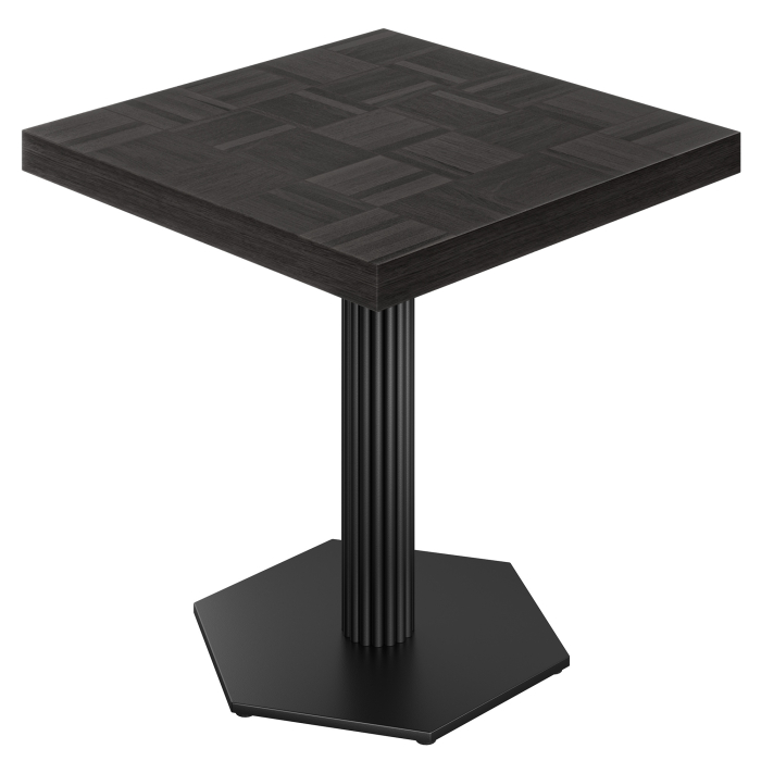 CAT | Tavolo Bistro | L: 70 x 70 cm | H: 78 cm | Nero | Struttura: Nero