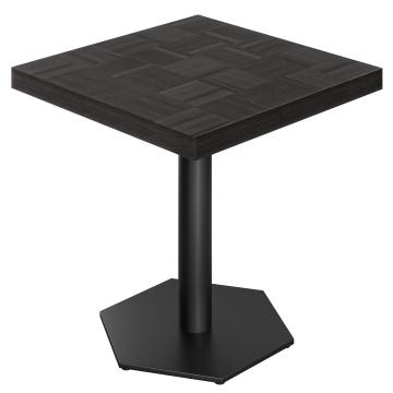 CA | Bistro Tafel | B: 80 x 80 cm | H: 78 cm | Zwart | Onderstel: Zwart