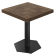 CAT | Bistro Tisch | B:T 80 x 80 cm | H 78 cm | Walnuß | Gestell: Schwarz
