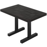 CC | Bistrobord | B: 130 x 80 cm | H: 78 cm | Svart | Underrede: Svart